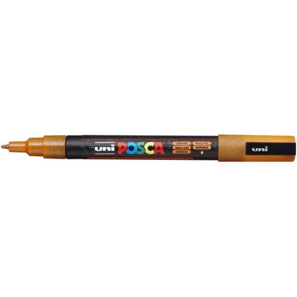Marker Uni pc-3ml Posca glitter narančasti