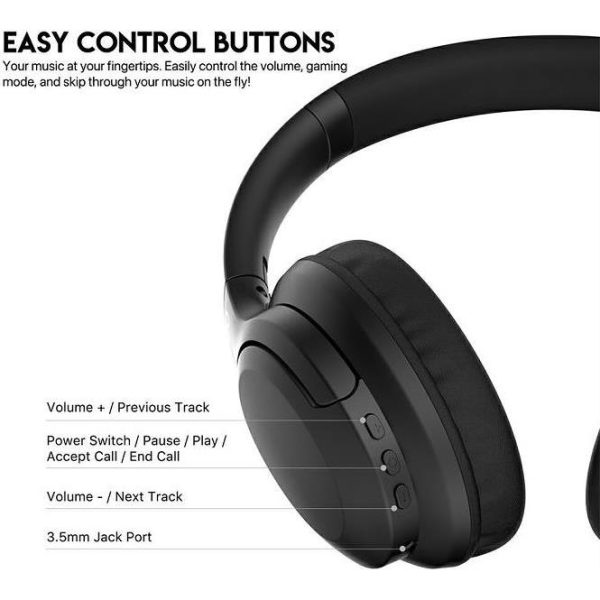 BLUETOOTH STEREO SLUŠALICE FANTECH BT5.3 3,5mm GO VIBE WH05-BK CRNE - Slika 2