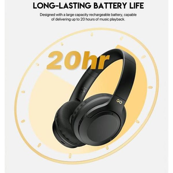 BLUETOOTH STEREO SLUŠALICE FANTECH BT5.3 3,5mm GO VIBE WH05-BK CRNE - Slika 5