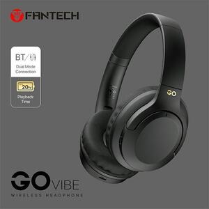 BLUETOOTH STEREO SLUŠALICE FANTECH BT5.3 3,5mm GO VIBE WH05-BK CRNE