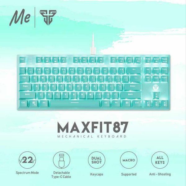 TIPKOVNICA GAMING ŽIČNA MEHANIČKA FANTECH MAX FIT 87 R.SW MK856 MINT EDITION ZE. - Slika 2
