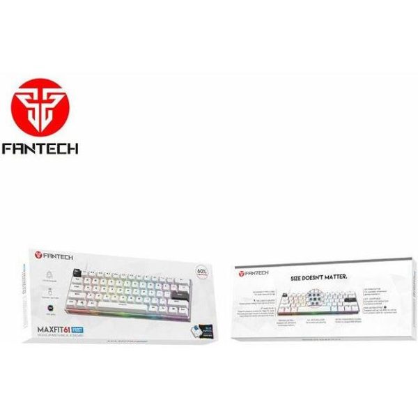 TIPKOVNICA GAMING BEŽIČNA MEHANIČKA FANTECH MAX FIT 61 R. SW. MK857 BIJELA - Slika 4