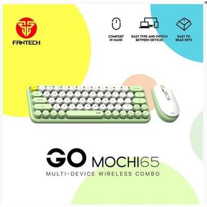 SET BEŽIČNI MIŠ I TIPKOVNICA FANTECH MOCHI 65 WK896 GM ZELENO-BIJELA