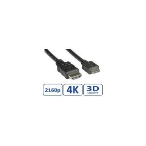 Roline VALUE HDMI High Speed kabel sa mrežom, TIP A (M) - TIP C (M) (mini), 2.0m