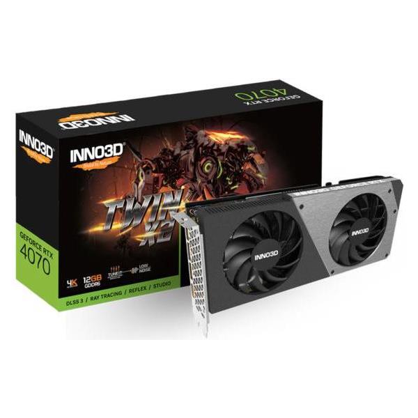 INNO3D GeForce RTX 4070 TWIN X2, 12GB GDDR6 N40702-12D6-1790
