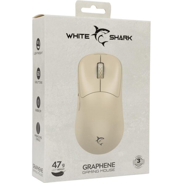 White Shark MIŠ GM-5014 GRAPHENE / 12.400 DPI - Bež - Slika 5