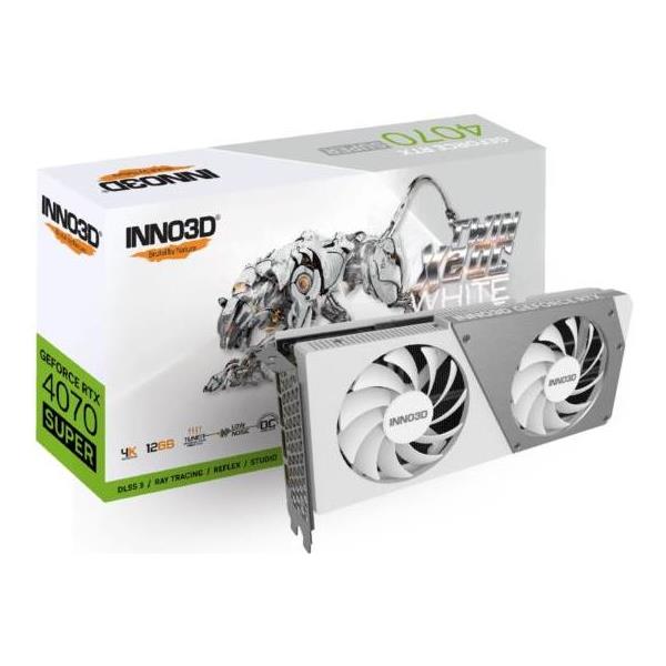 INNO3D GeForce RTX 4070 SUPER TWIN X2 OC WHITE, 12GB GDDR6X N407S2-126XX1861