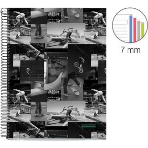 Kolegij blok Miquelrius A4 70g 140L spiralni crte Extra rigid cardboard lifestyle skate park MR4197