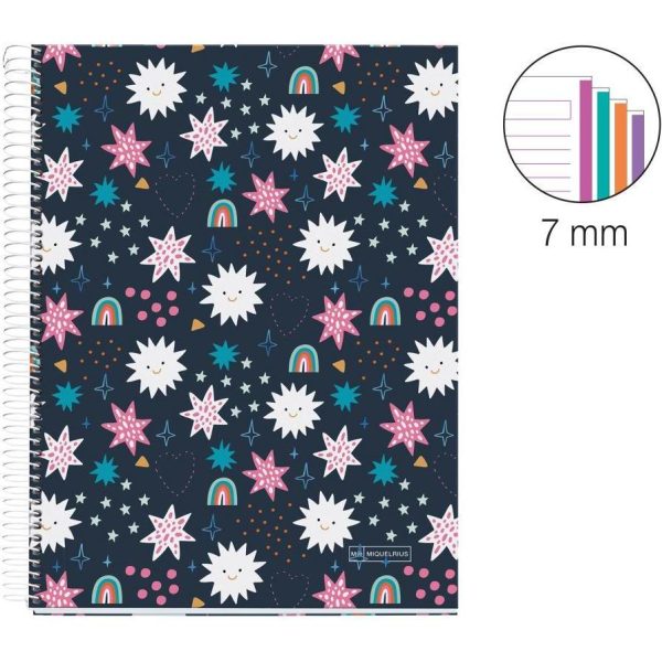 Kolegij blok Miquelrius A4 70g 140L spiralni crte Extra rigid cardboard lifestyle twinkle MR4223