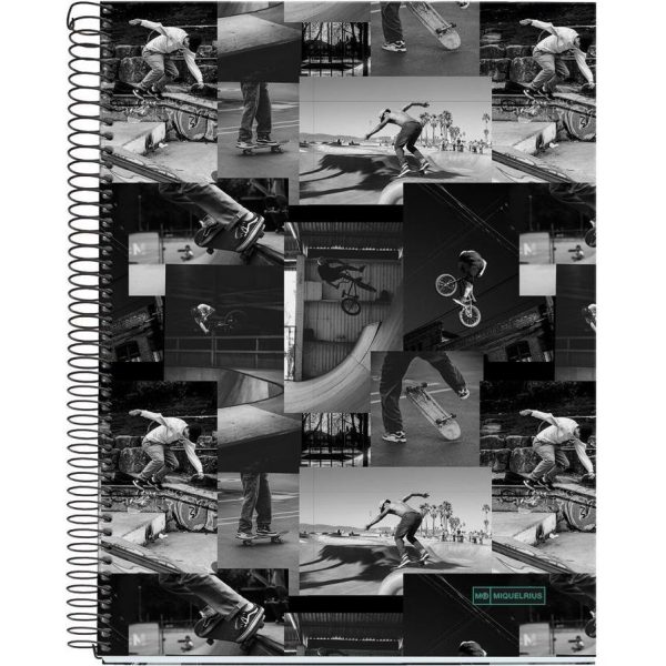 Kolegij blok Miquelrius A4 70g 140L spiralni kocke Extra rigid cardboard lifestyle skate park MR4195