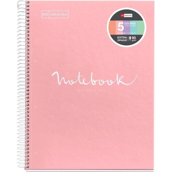 Kolegij blok Miquelrius A4 90g 120L spiralni crte Extra rigid cardboard emotions pink MR48565 - Slika 4