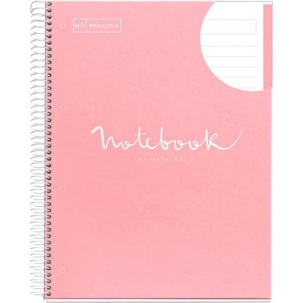 Kolegij blok Miquelrius A4 90g 80L spiralni crte Extra rigid cardboard emotions pink MR48824 - Slika 3