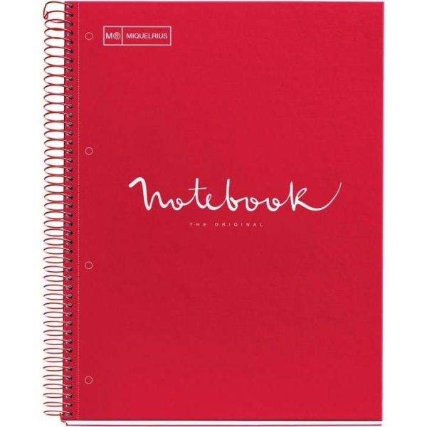 Kolegij blok Miquelrius A4 90g 80L spiralni crte Extra rigid cardboard emotions red MR48822 - Slika 2