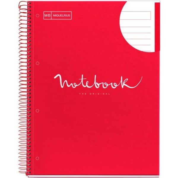 Kolegij blok Miquelrius A4 90g 80L spiralni crte Extra rigid cardboard emotions red MR48822 - Slika 4
