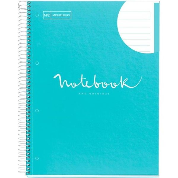 Kolegij blok Miquelrius A4 90g 80L spiralni crte Extra rigid cardboard emotions sky blue MR48607 - Slika 2