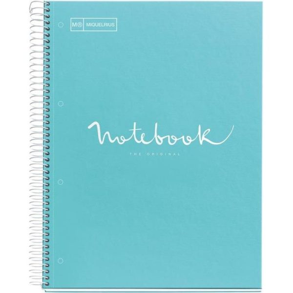 Kolegij blok Miquelrius A4 90g 80L spiralni crte Extra rigid cardboard emotions sky blue MR48607 - Slika 4