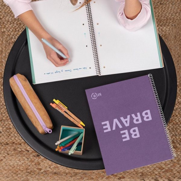 Kolegij blok Miquelrius A4 90g 80L spiralni crte Recycled cardboard be eco amethyst MR46887 - Slika 4
