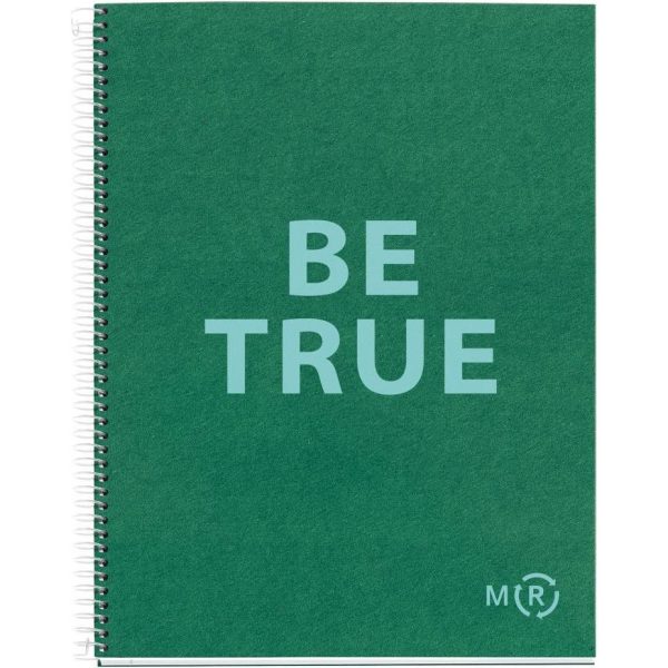 Kolegij blok Miquelrius A4 90g 80L spiralni crte Recycled cardboard be eco emerald MR46888 - Slika 2