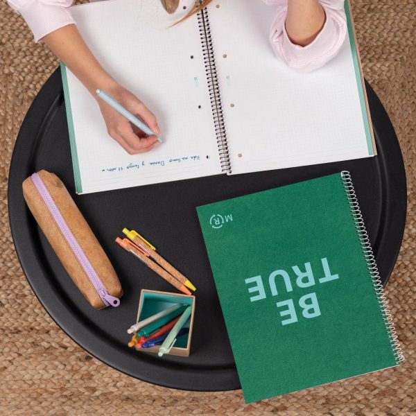Kolegij blok Miquelrius A4 90g 80L spiralni crte Recycled cardboard be eco emerald MR46888 - Slika 4