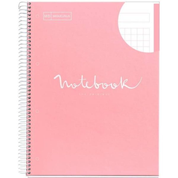 Kolegij blok Miquelrius A4 90g 80L spiralni kocke Extra rigid cardboard emotions pink MR46056 MIQ_RAS