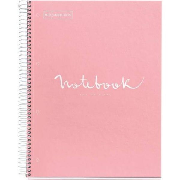 Kolegij blok Miquelrius A4 90g 80L spiralni kocke Extra rigid cardboard emotions pink MR46056 MIQ_RAS - Slika 2
