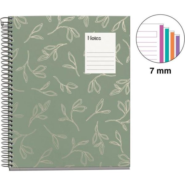 Kolegij blok Miquelrius A5 70g 100L spiralni crte Leaves in the wind MR4056 - Slika 2