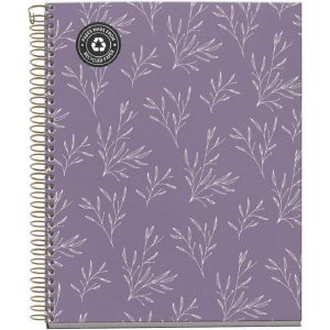 Kolegij blok Miquelrius A5 70g 120L spiralni crte Extra rigid cardboard lifestyle purple garden MR48234
