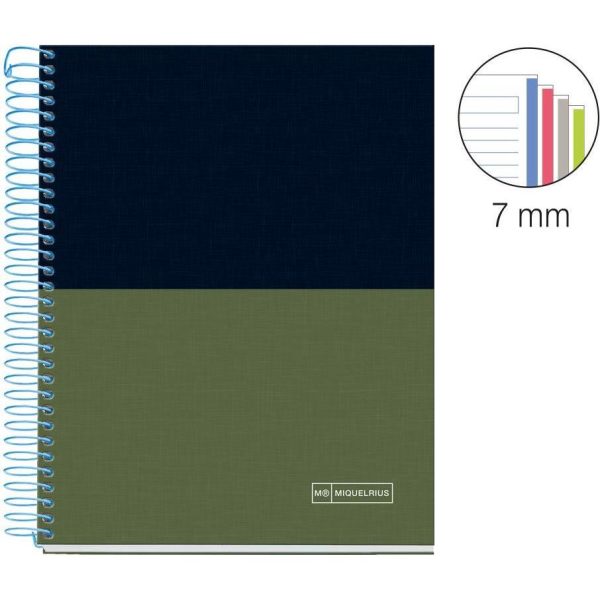 Kolegij blok Miquelrius A5 70g 140L spiralni crte Extra rigid cardboard lifestyle rider green MR4249 - Slika 4
