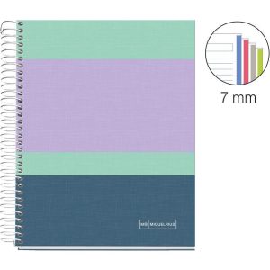 Kolegij blok Miquelrius A5 70g 140L spiralni crte Extra rigid cardboard lifestyle rider purple MR4257