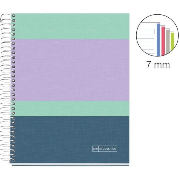 Kolegij blok Miquelrius A5 70g 140L spiralni crte Extra rigid cardboard lifestyle rider purple MR4257