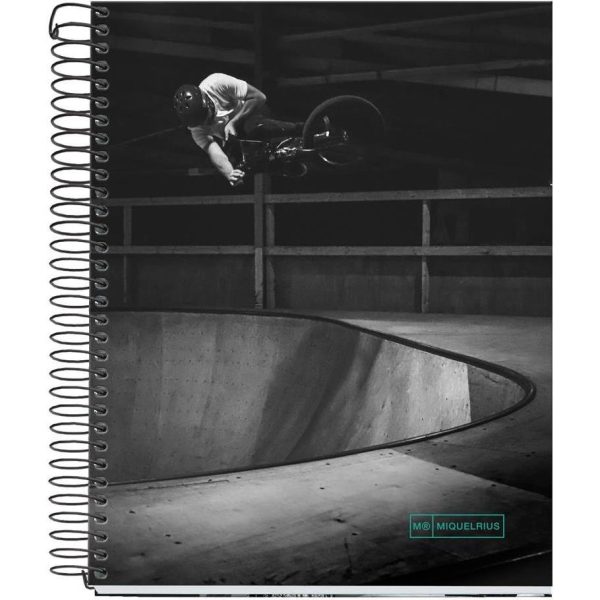 Kolegij blok Miquelrius A5 70g 140L spiralni crte Extra rigid cardboard lifestyle skate park MR4198 - Slika 2