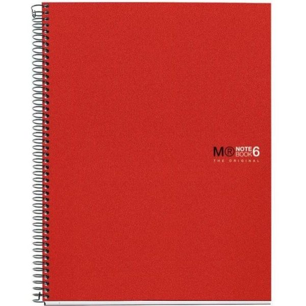 Kolegij blok Miquelrius A5 70g 150L spiralni crte Polypropylene crveni MR2834 - Slika 2