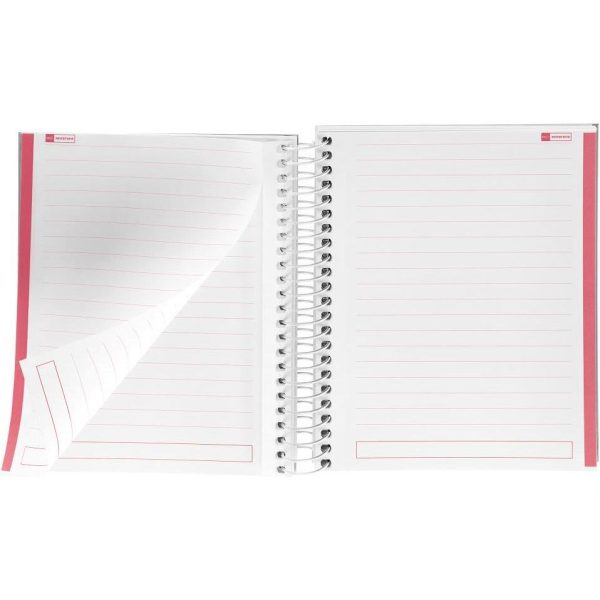 Kolegij blok Miquelrius A6 90g 100L spiralni crte Messages rigid cardboard coral MR4277 - Slika 2