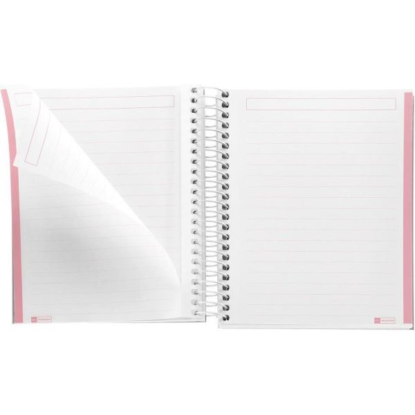 Kolegij blok Miquelrius A6 90g 100L spiralni crte Messages rigid cardboard pink MR4281 - Slika 2