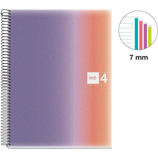 Kolegij blok Miquelrius A4 70g 120L spiralni crte Aurora polypropylene provence MR4260