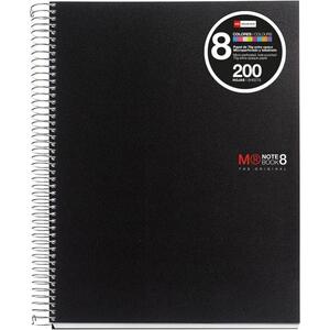 Kolegij blok Miquelrius A5 70g 200L spiralni crte Polypropylene crni MR43007
