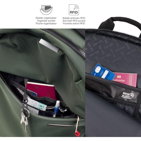Ruksak za prijenosno računalo Miquelrius zeleni 16"M 38x46x13cm MR16981 - Slika 8