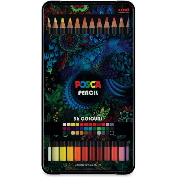 Drvene bojice Uni Posca kpe-200 (4.0) u luksuznoj kutiji 36/1 - Slika 4