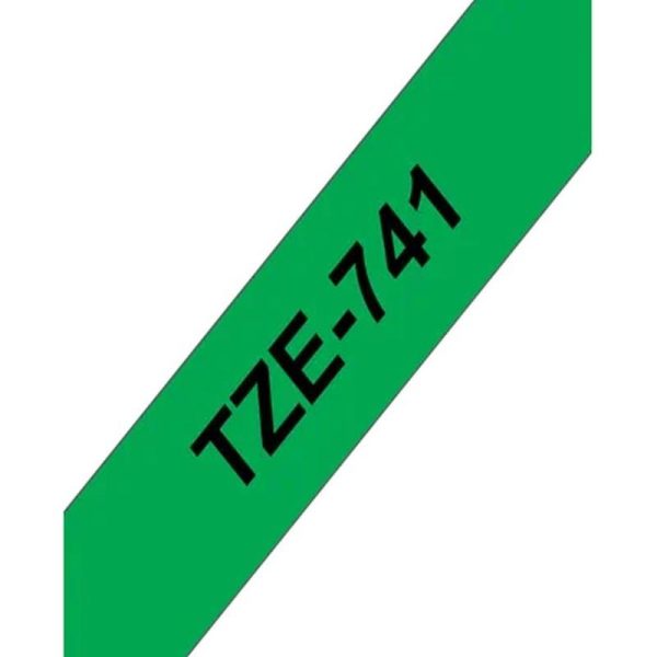 Vrpca Brtoher p-touch TZE741 18mm black/green - Slika 3