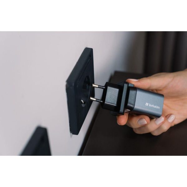 Punjač zidni Verbatim GaN #32200 1xUSB/PD 35W/1xUSB-A QC 3.0 (EU/UK/US) - Slika 2