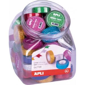 Traka ljepljiva/selotejp Apli glitter 15/5 m 18520
