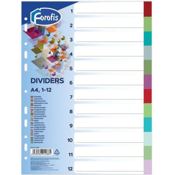 Pregrada plastična Forofis A4 12 boja 91288