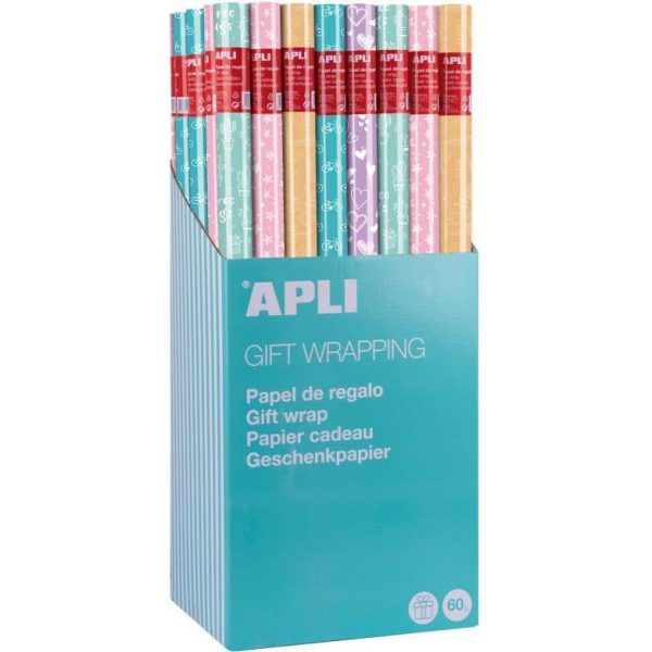 Ukrasni papir Apli 0,70x2m Nordik Fun u roli sortirano 60g (display 55/1) 18630 - Slika 2