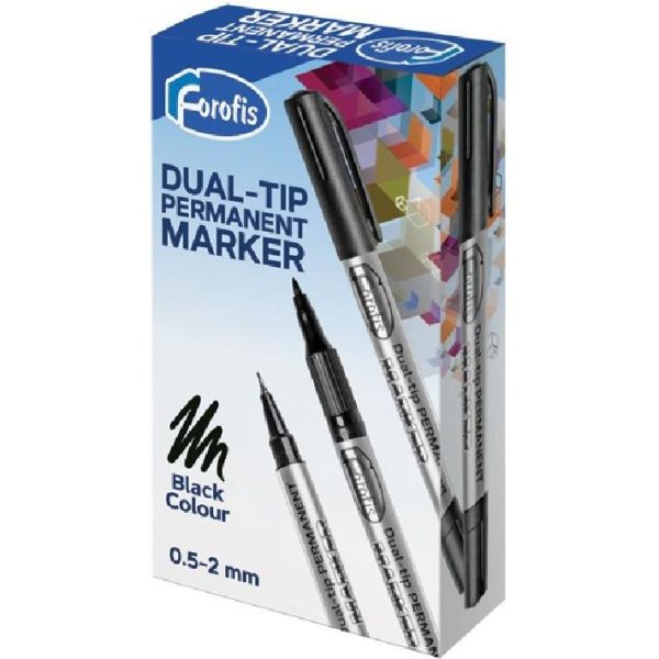 Marker Forofis dvostrani permanent crni za CD/DVD 91270 12/1 - Slika 3