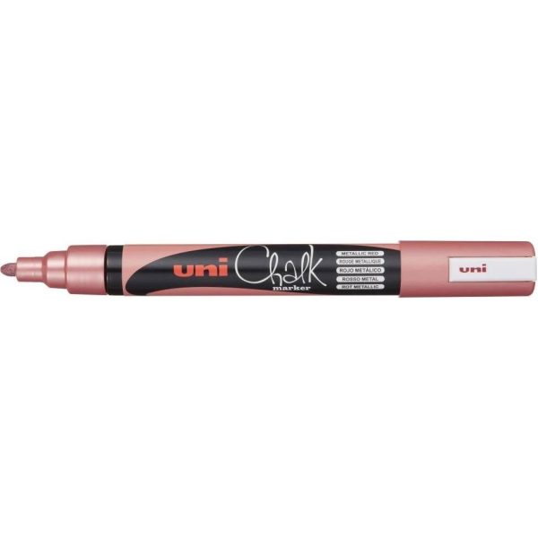 Marker Uni pwe-5m chalk_kreda metallic crveni
