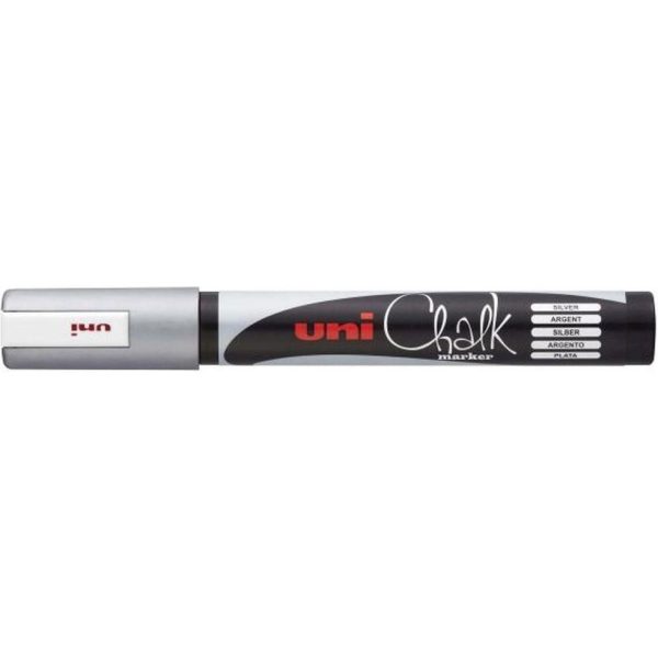 Marker Uni pwe-5m chalk_kreda srebrni