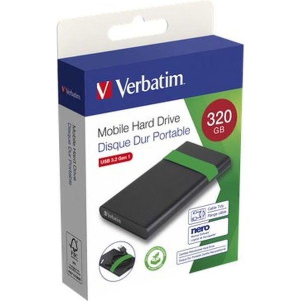 Externi hard disk Verbatim #53110 obnovljeni (refurbished) 320GB USB 3.2 Gen1, crni - Slika 4