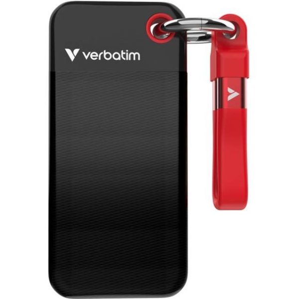 SSD Pocket Verbatim #32192 1TB 3.2 Gen2, USB-C, crno/crveni - Slika 3