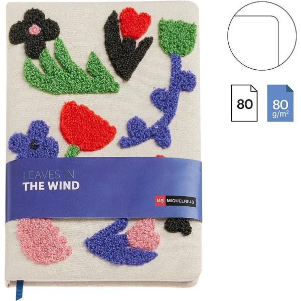 Notes Miquelrius Leaves in the wind A5 80g efekt ručnika čist bež MR8252 - Slika 3