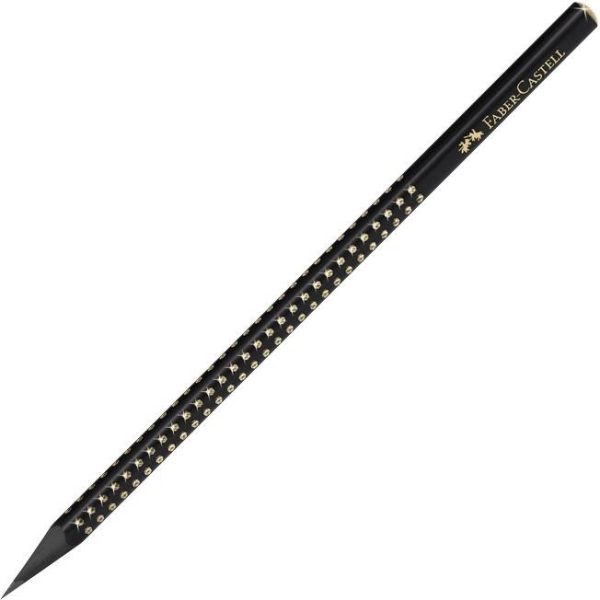 Olovka grafitna B Sparkle Midnight Faber-Castell 118278 crno zlatna, 000057730